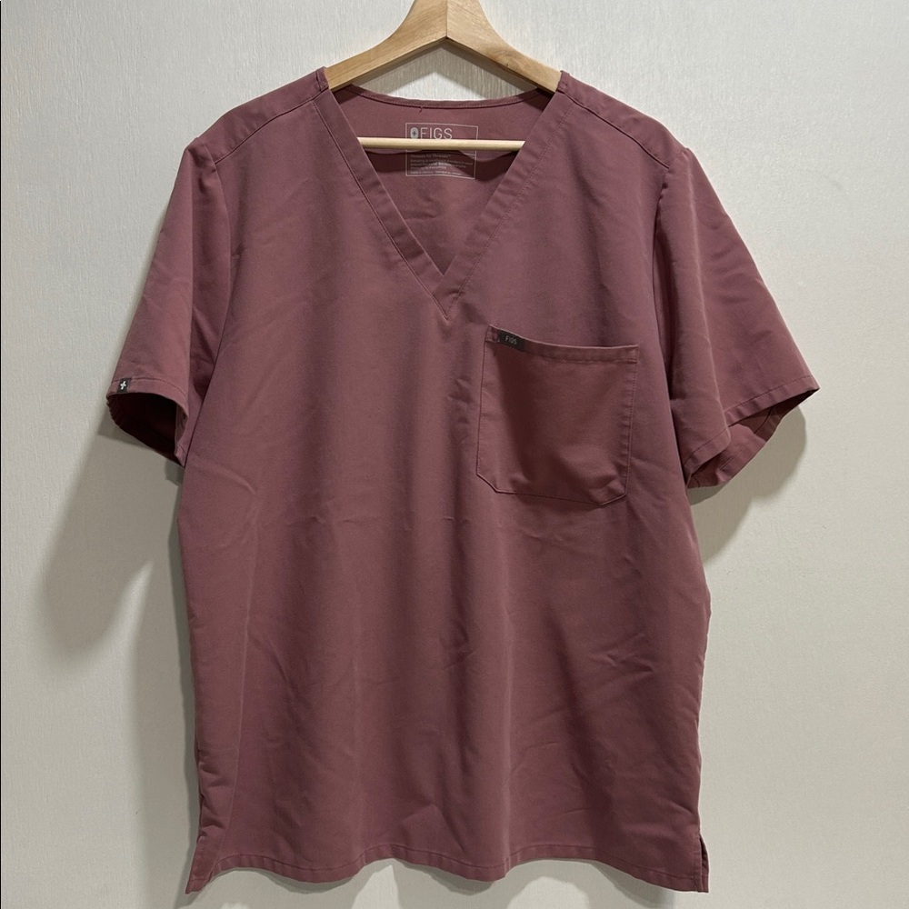 FIGS TECHNICAL COLLECTION SCRUB SHORT SLEEVE ROSE WOMENS Sz XXL